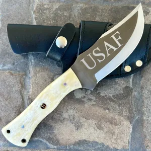 10” Rough Rider Series - USAF - Bone - D2 Steel - Horizontal & Vertical Carry - CUS45