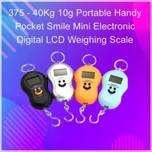 375 -40Kg 10g Portable Handy Pocket Smile Mini Electronic Digital LCD Weighing Scale