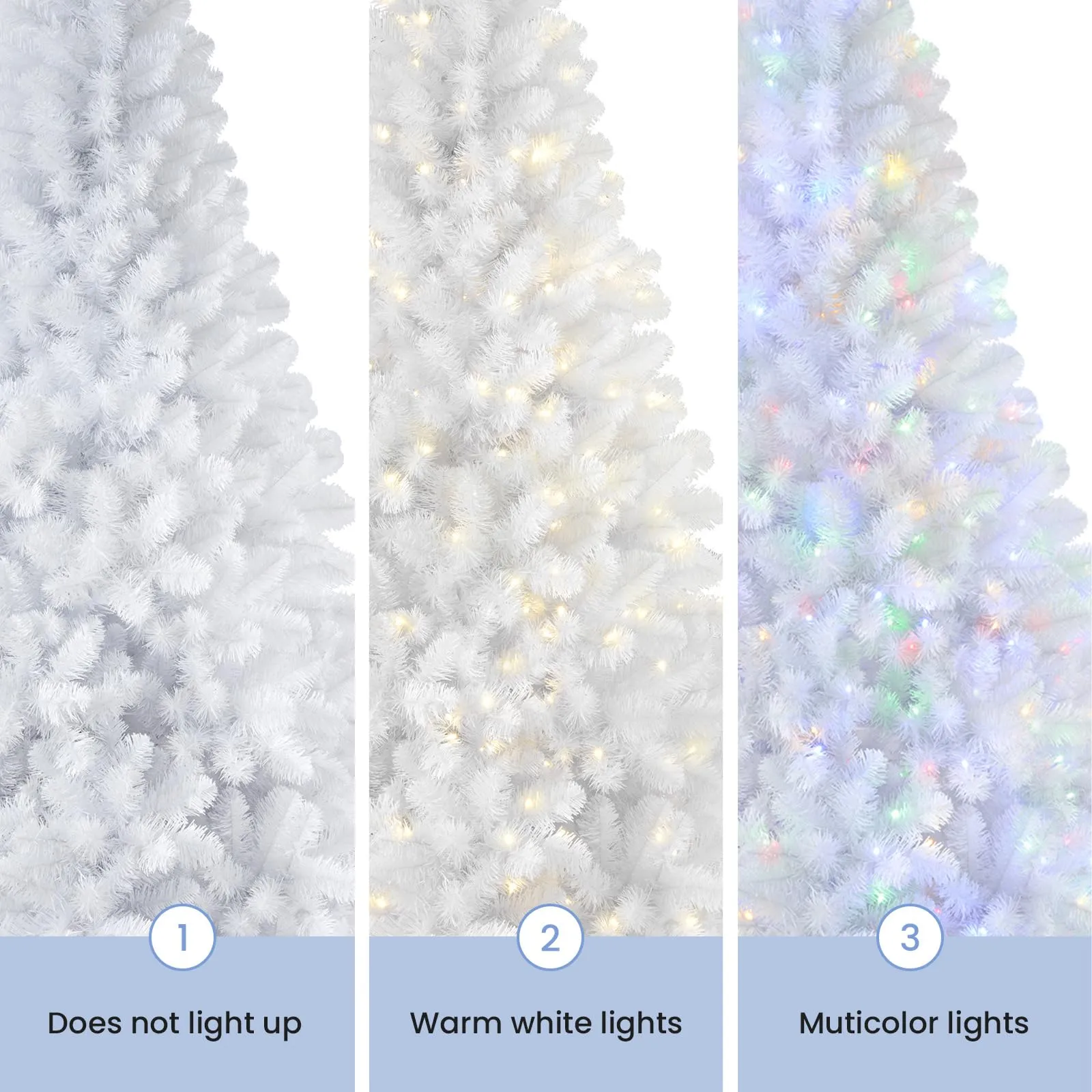 4ft Prelit Warm White & Color LED Changing Lights Premium Artificial Hinged Christmas Tree with Remote Control