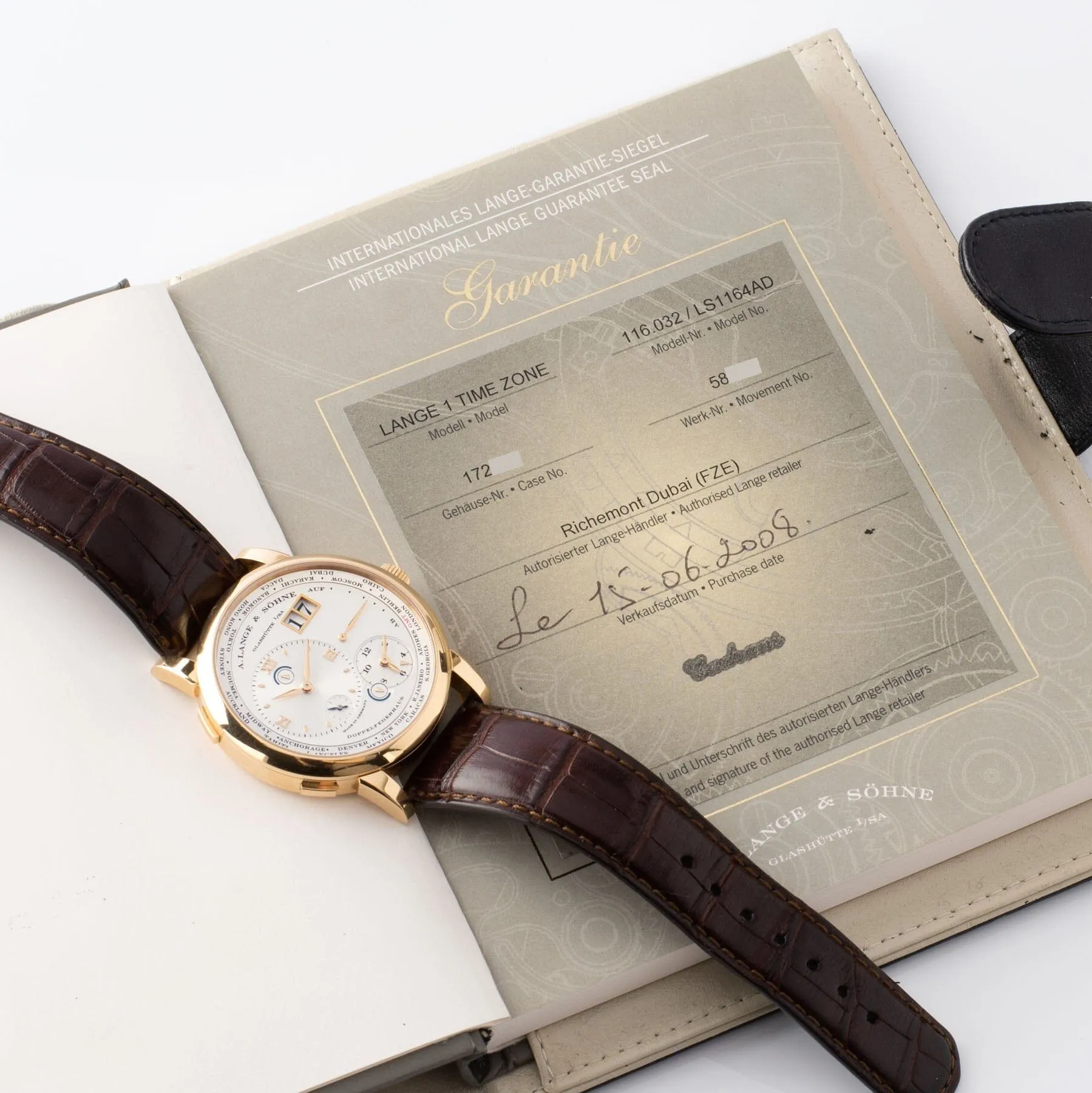 A. Lange & Söhne Lange 1 Time Zone Pink Gold