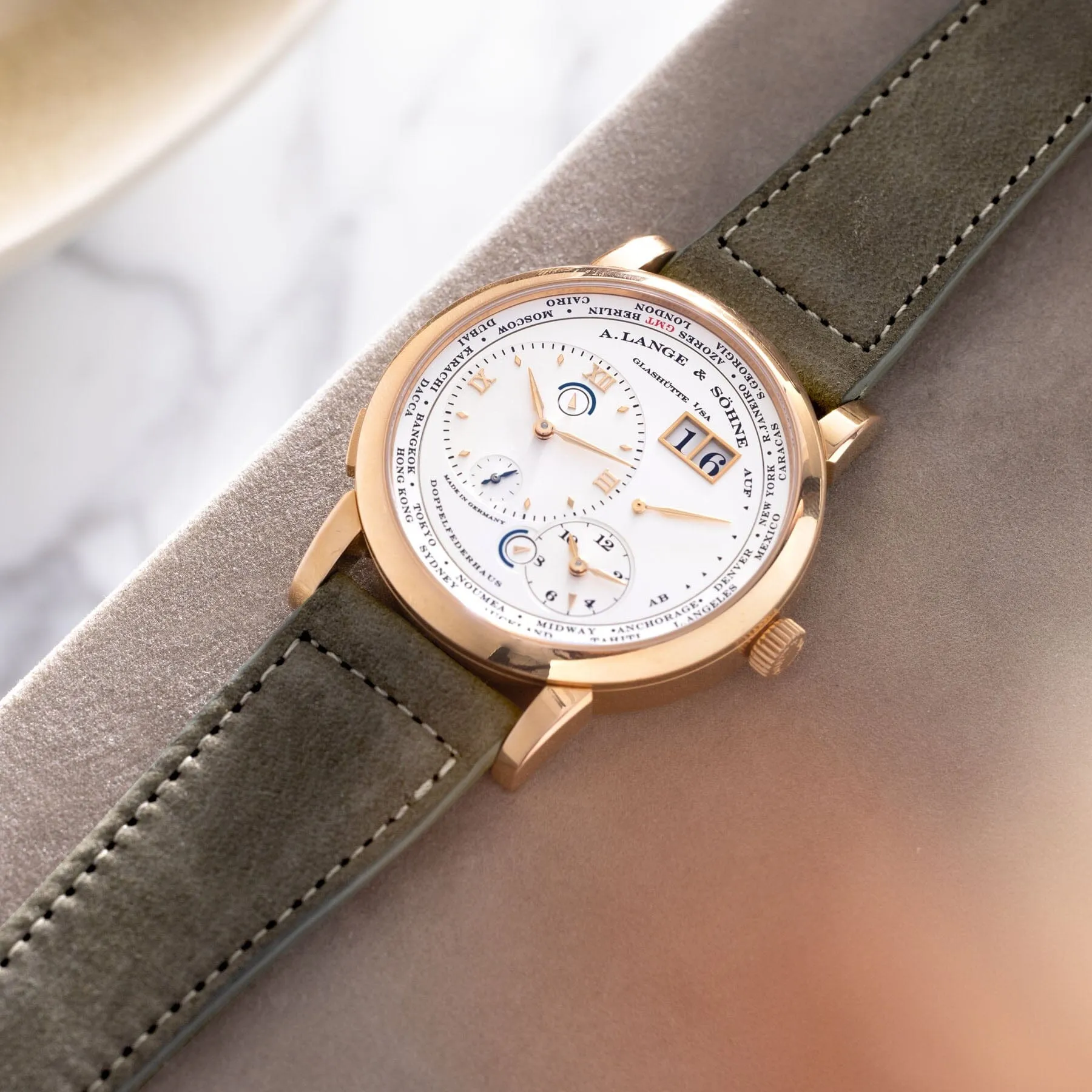 A. Lange & Söhne Lange 1 Time Zone Pink Gold