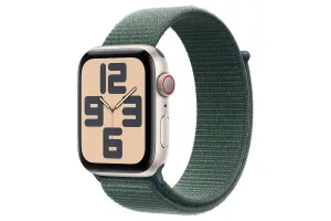 Apple Watch SE GPS   Cellular | 44mm | Starlight Aluminium Case with Lake Green Sport Loop