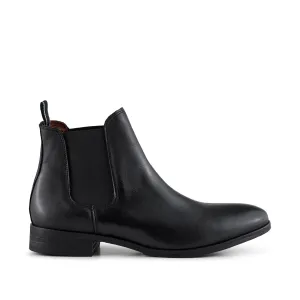 Arnie chelsea boot leather - BLACK