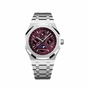 Audemars Piguet Royal Oak Perpetual Calendar 26574BC.OO.1220BC.01 'Special Edition' White Gold Burgundy Dial