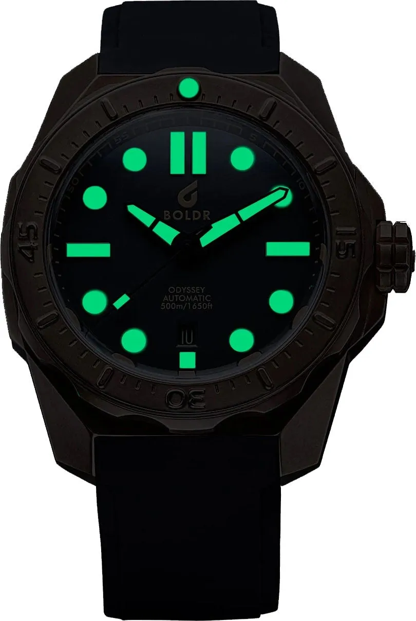 BDR Watch Odyssey Lumicast Aged Steel Black Abyss Limited Edition