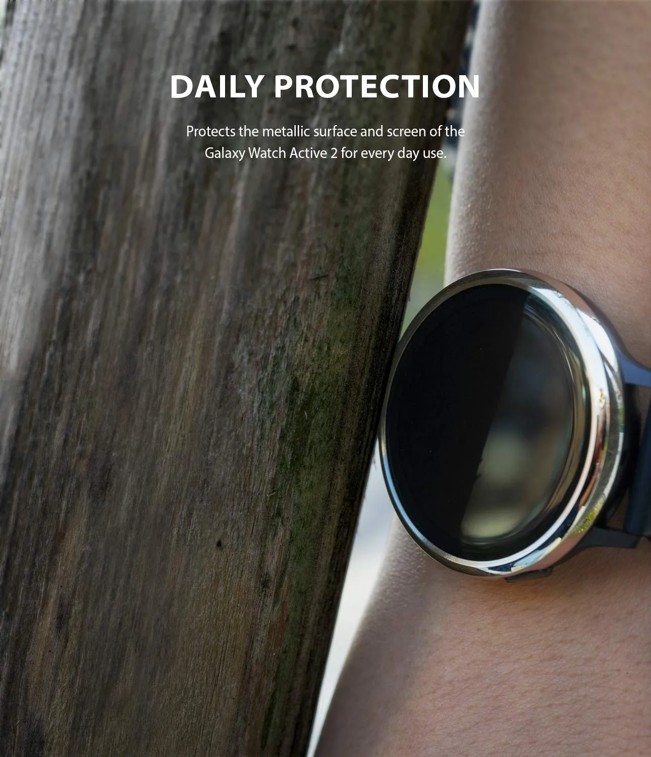 Bezel Styling Cover for Galaxy Watch Active 2 40mm (2019) - Glossy Black (GW-A2-40-03) [Stainless Steel]