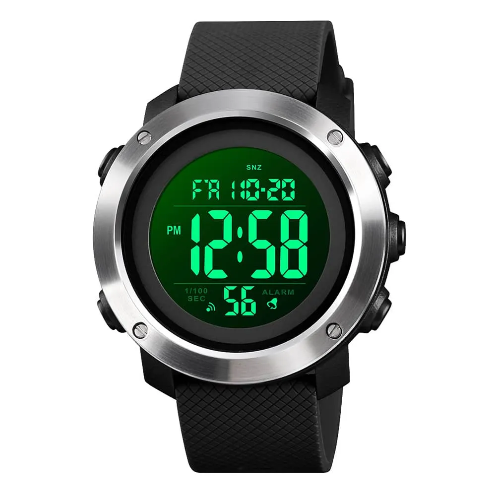 Big Digital Watch for Men with 5ATM Waterproof Luminous Stopwatch Alarm Date Week Display