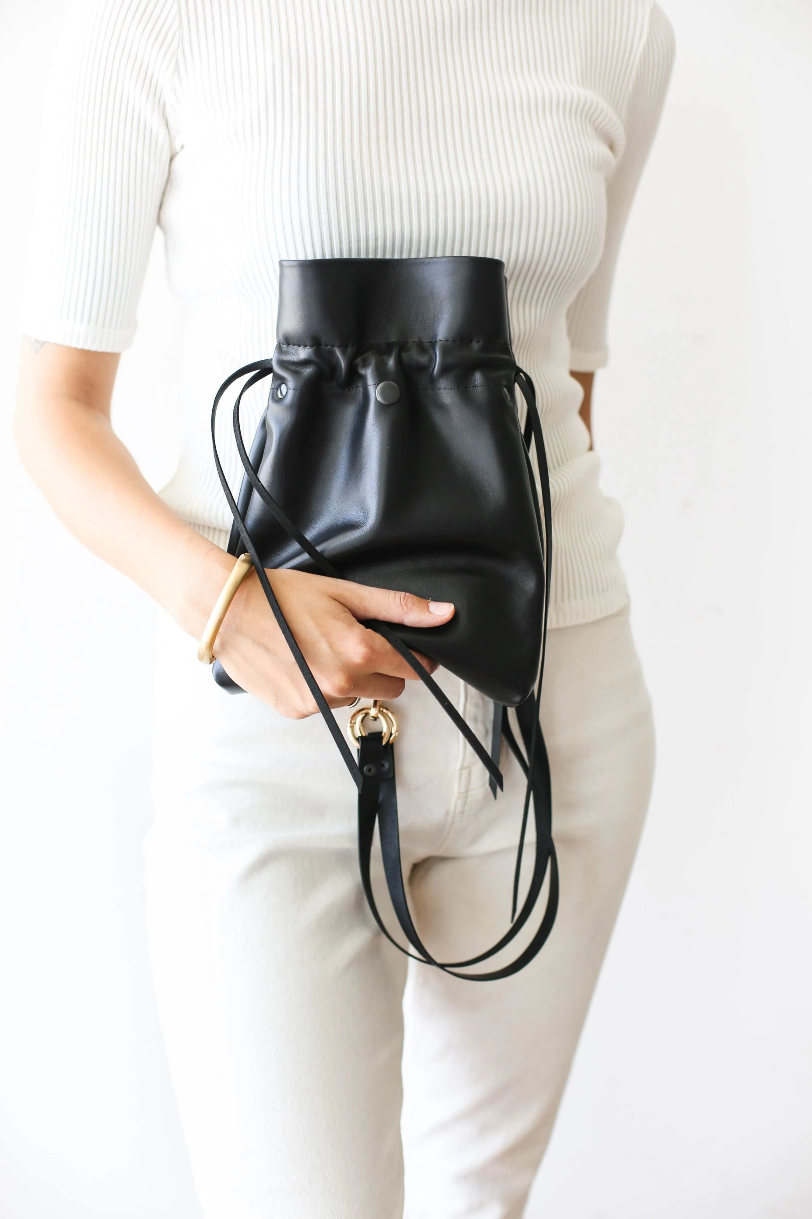 Black Soft Leather Bag