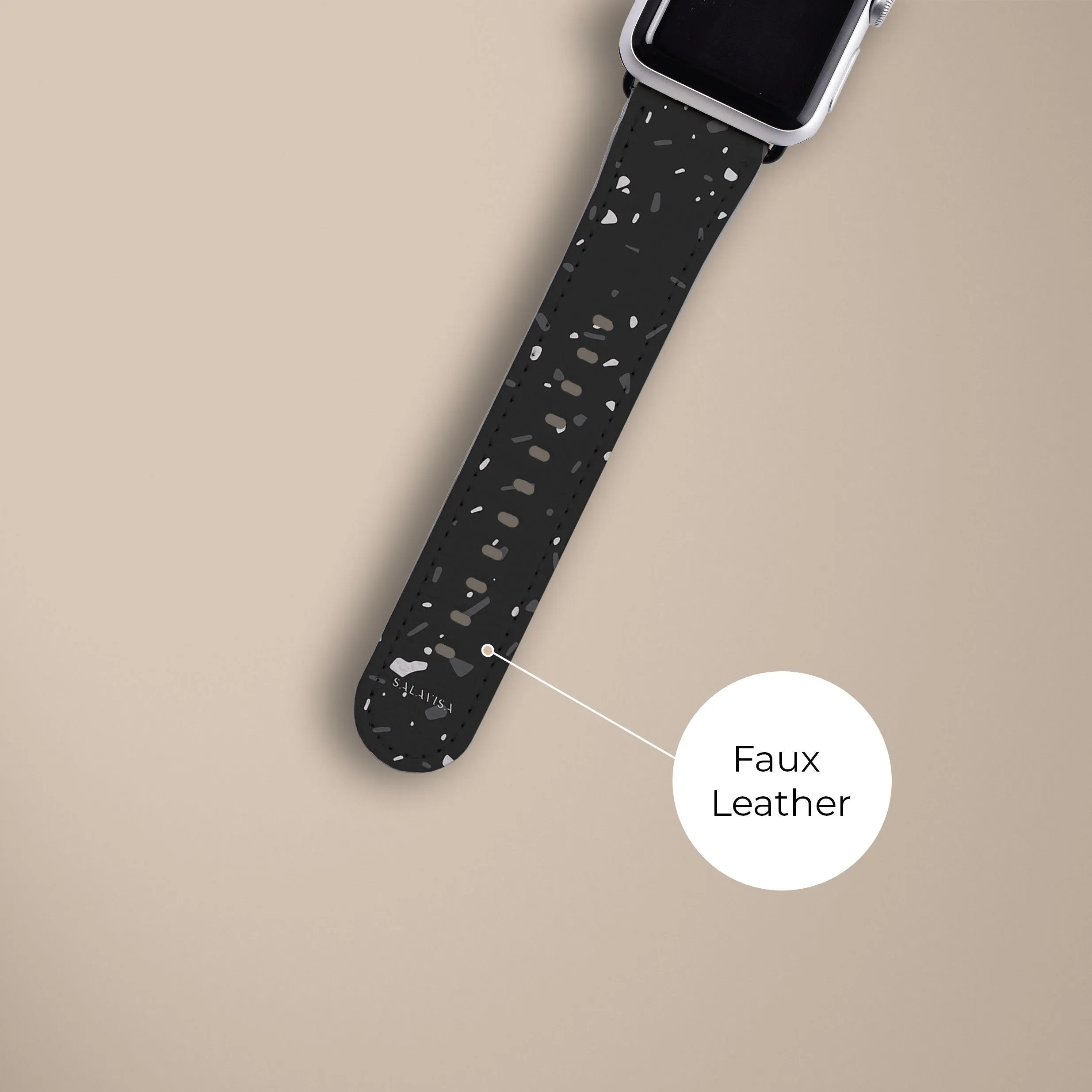 Black Terrazzo Watch Strap