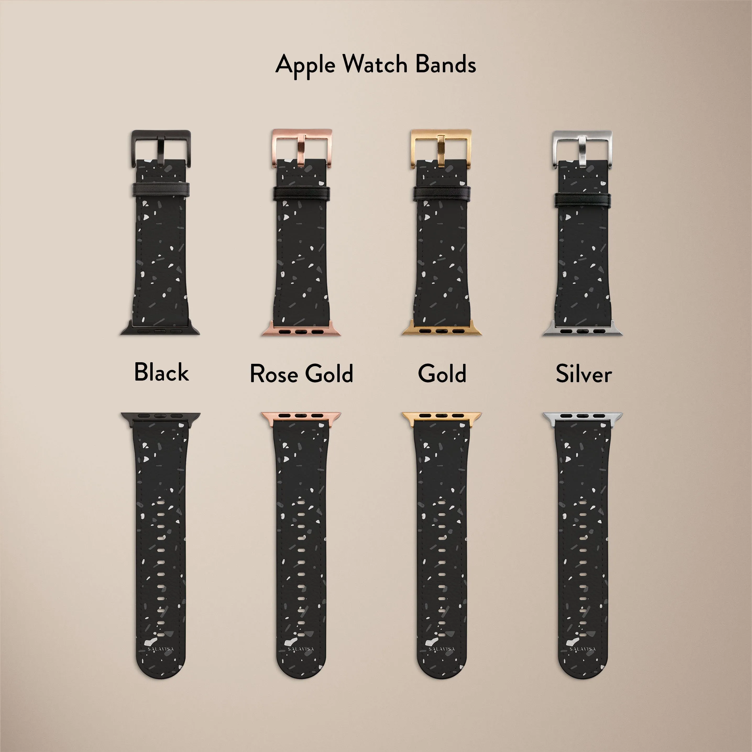 Black Terrazzo Watch Strap