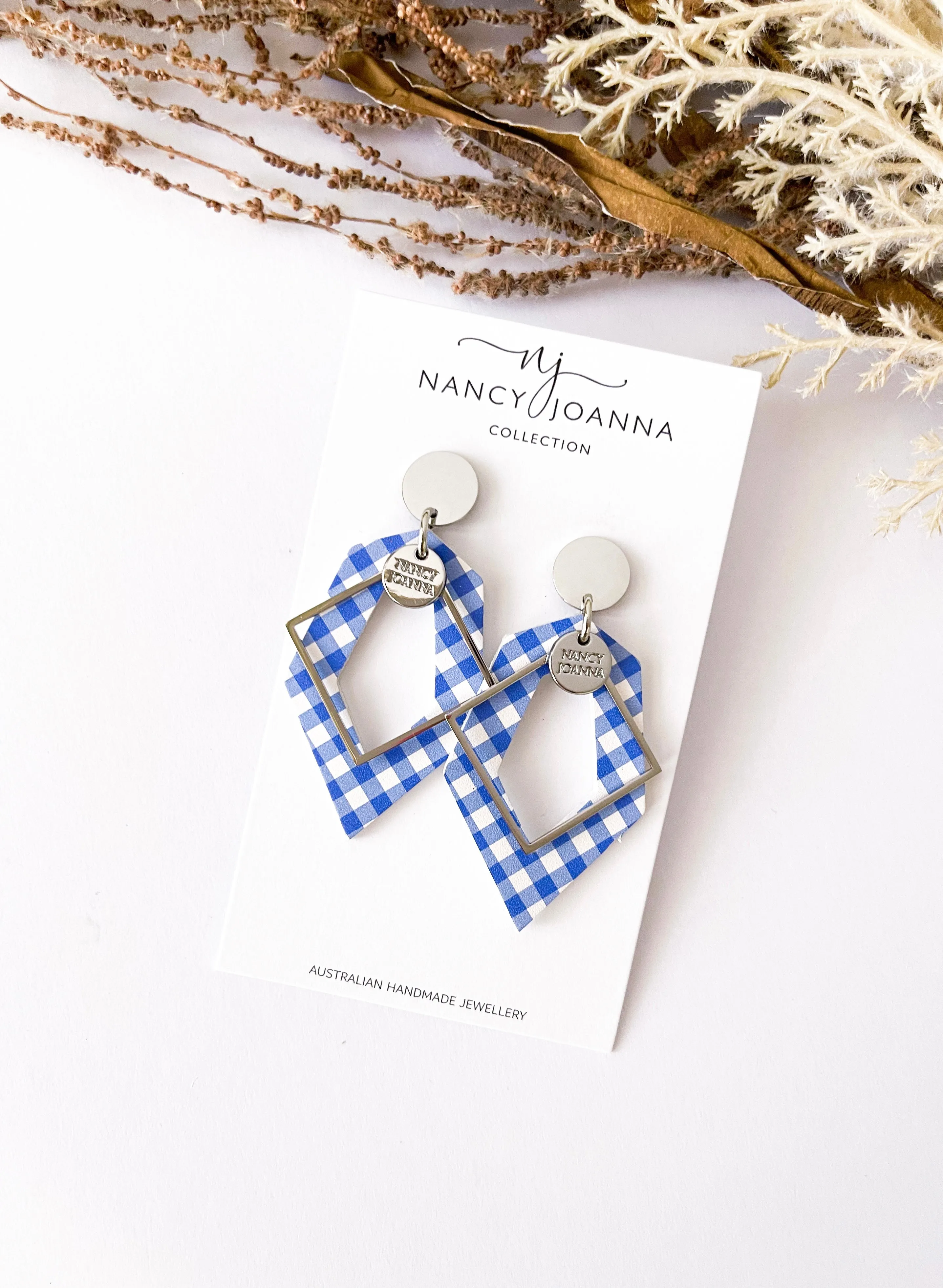 BLUE GINGHAM GEOS