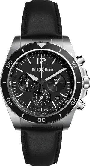 BR Watch BRV3-94 Chrono Black Steel