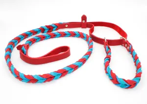 Braided Leather Agility Leash - Martingale Style