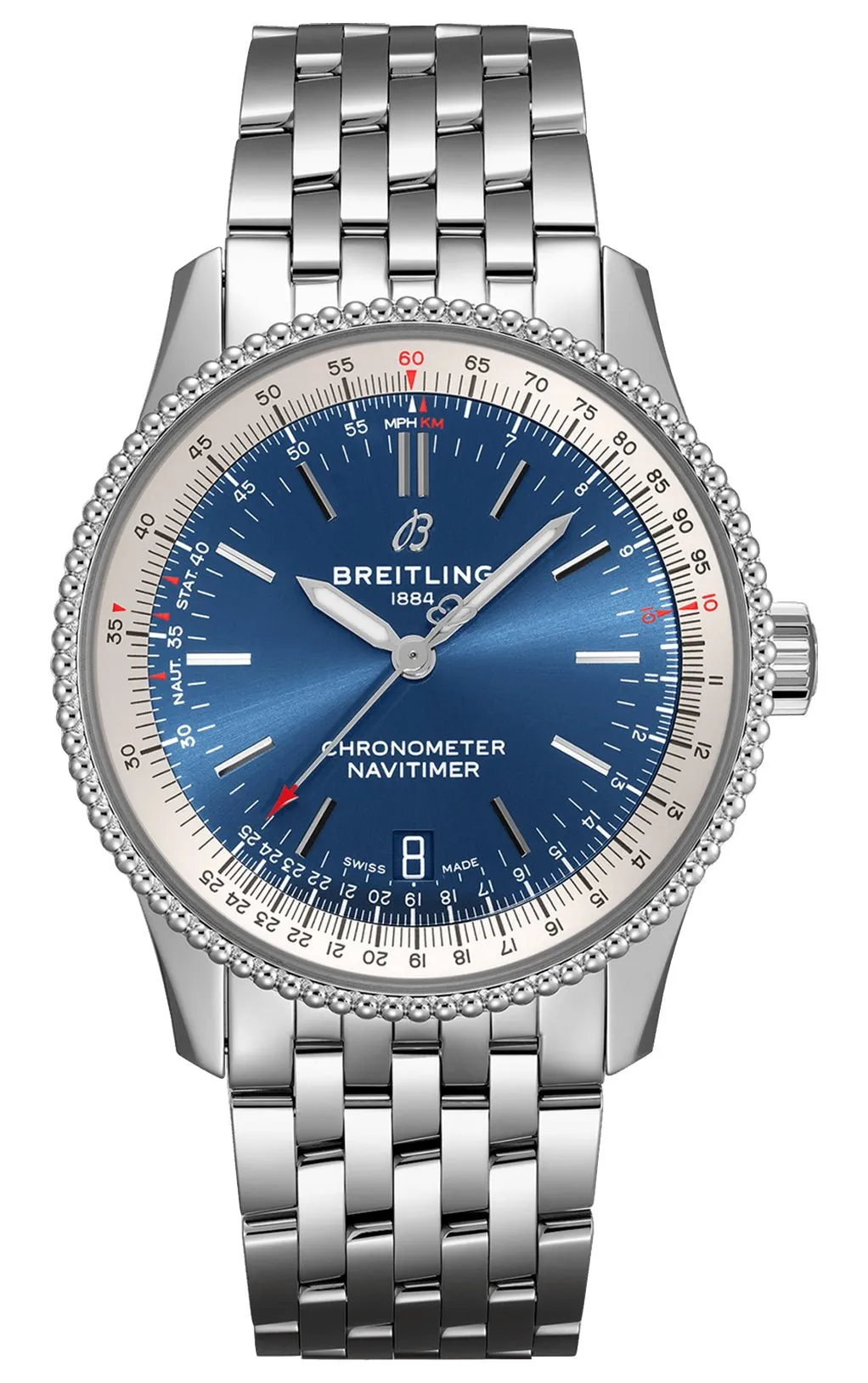 Breitling Navitimer Automatic Stainless Steel Blue Dial Date Mens Watch A17325211C1A1