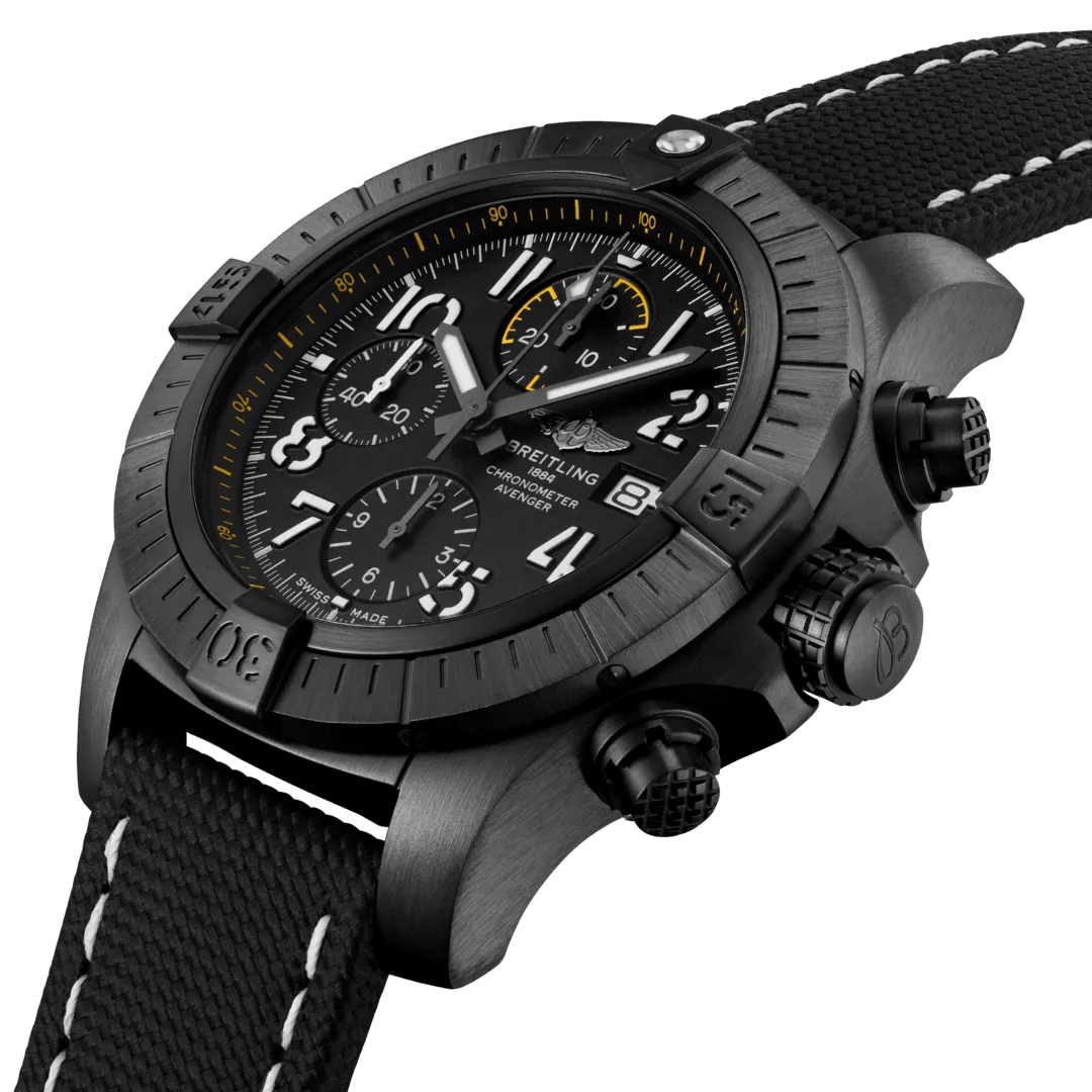 BRT Watch Avenger Chronograph 45 Night Mission Leather Tang Type