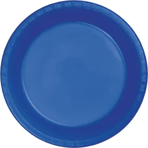 Bulk Cobalt Blue 6.75 inch Plastic Dessert Plates (240 per Case)