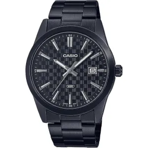 CASIO DATE CARBON LOOK DIAL BLACK SERIE- Black