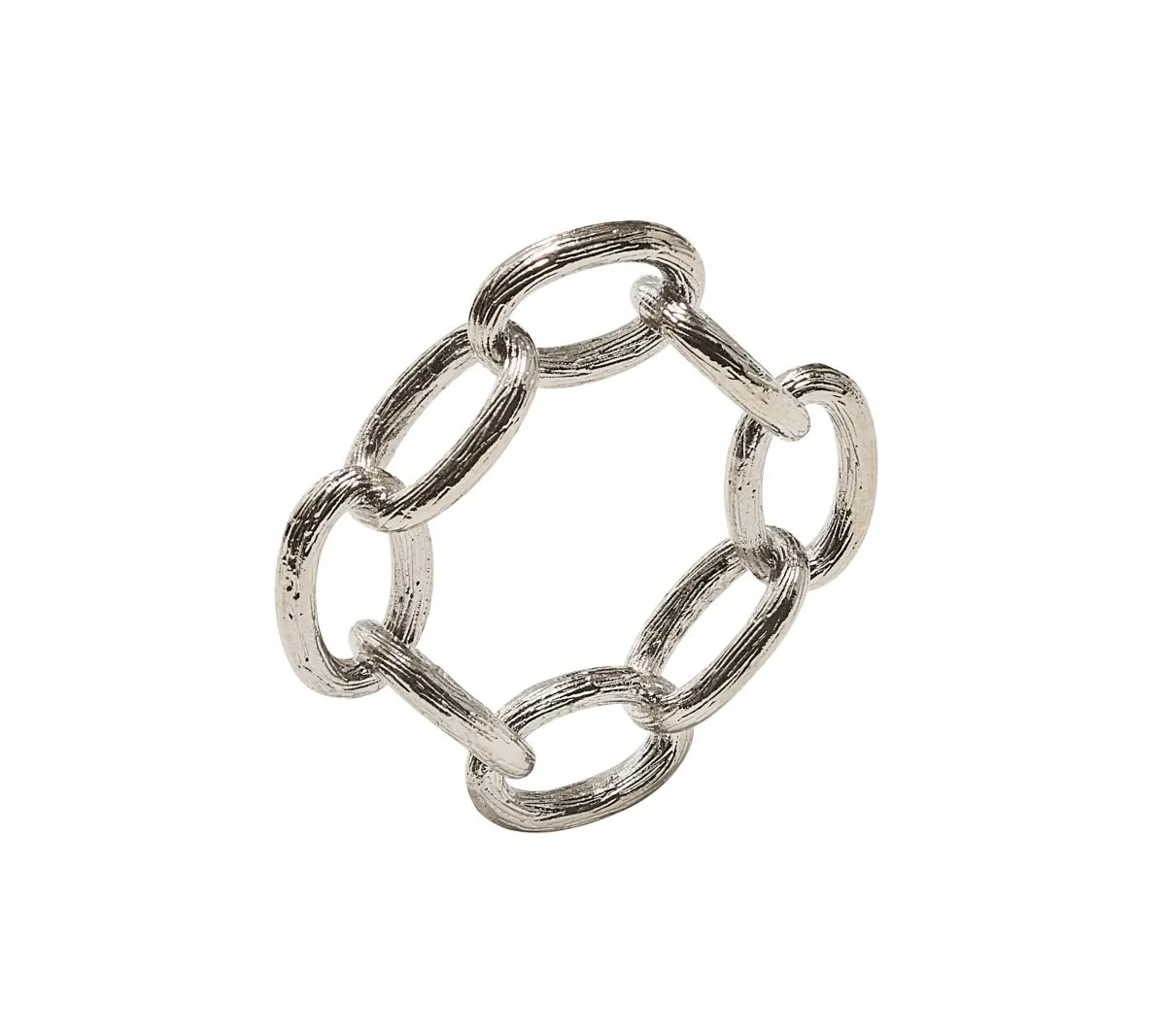 Chain Link Napkin Ring in Silver Set of 4 by Kim Seybert