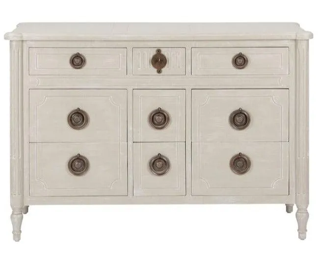 Charlton Grey Country 9-Drawer Chest