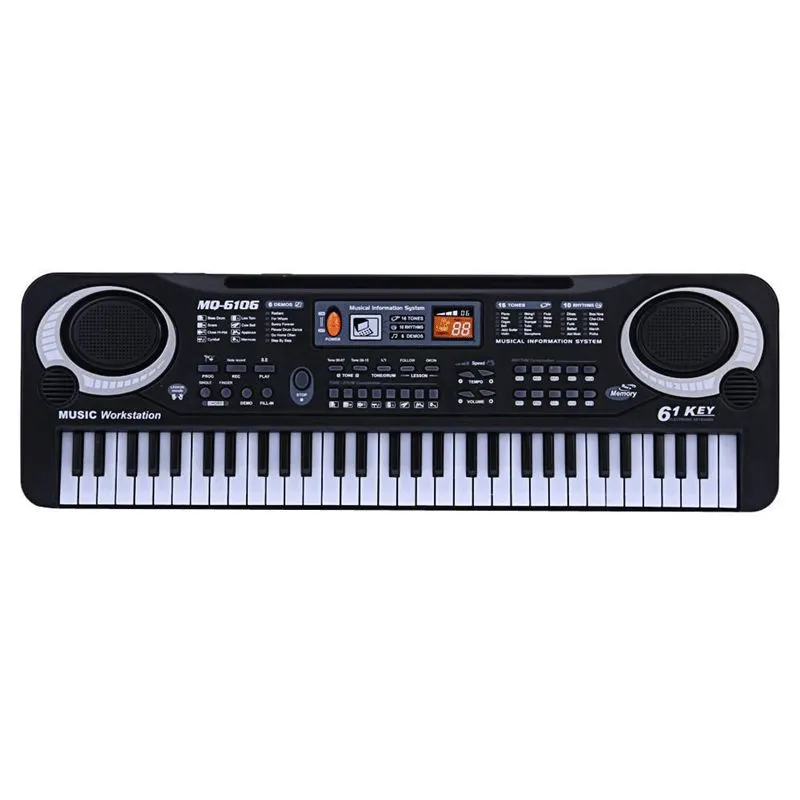 Children's Gift Electric Piano Electronic Keyboard Digital Music 61 Keys, US Plug