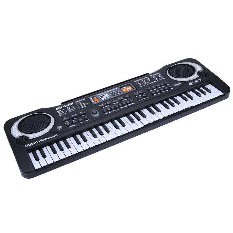 Children's Gift Electric Piano Electronic Keyboard Digital Music 61 Keys, US Plug