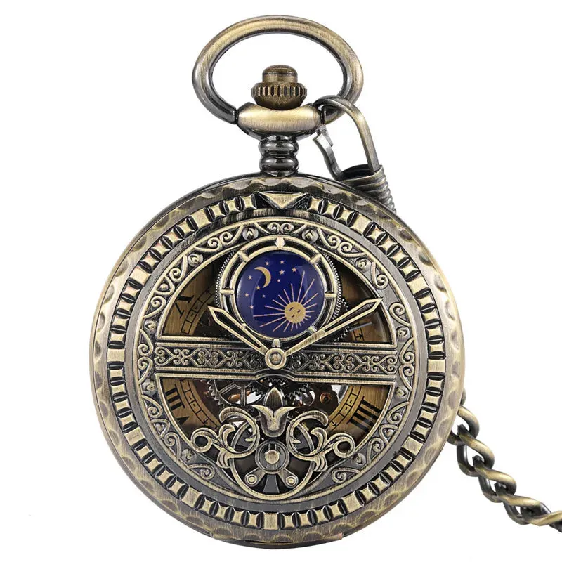 Classic Unisex Mechanical Hand Winding Pocket Watch.