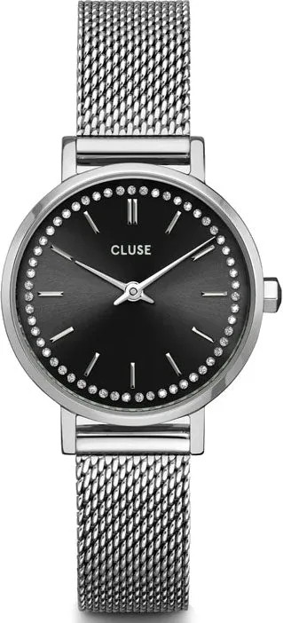 CLU Watch Boho Chic Petite Crystals Mesh Black