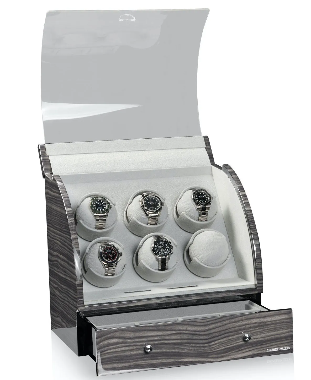 DH Watch Winder Basel 6 LCD Dark Oak