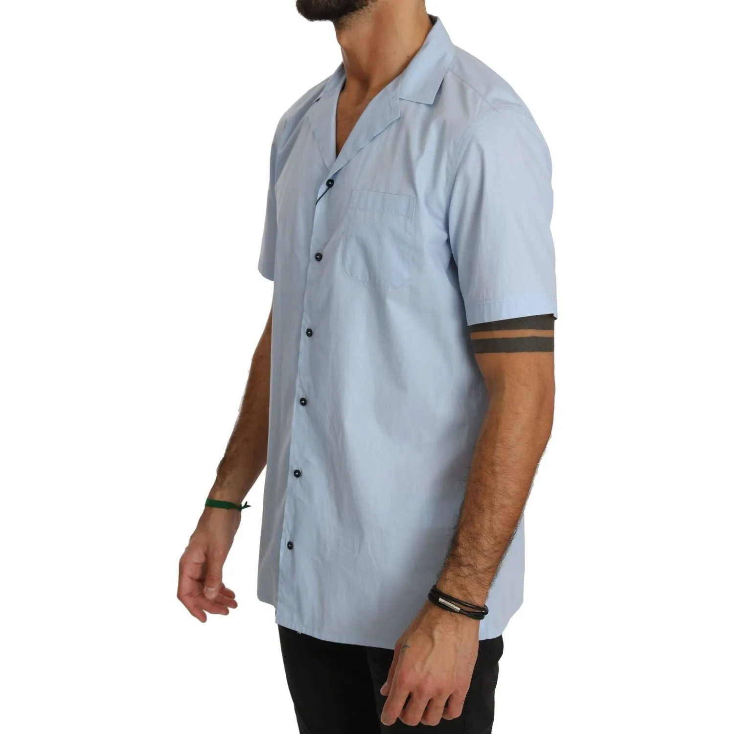 Dolce & Gabbana Elegant Blue Cotton Casual Shirt