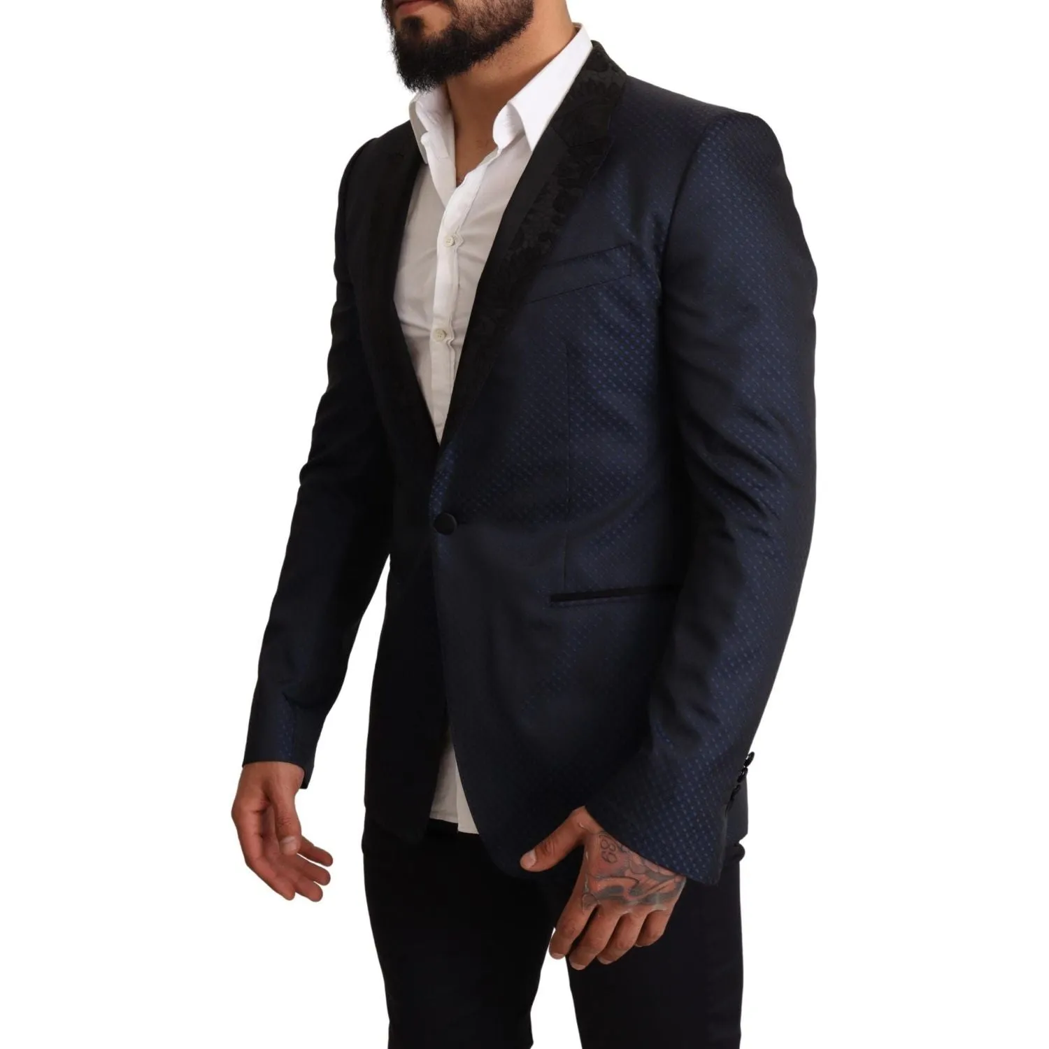 Dolce & Gabbana Elegant Blue Slim Fit Martini Blazer