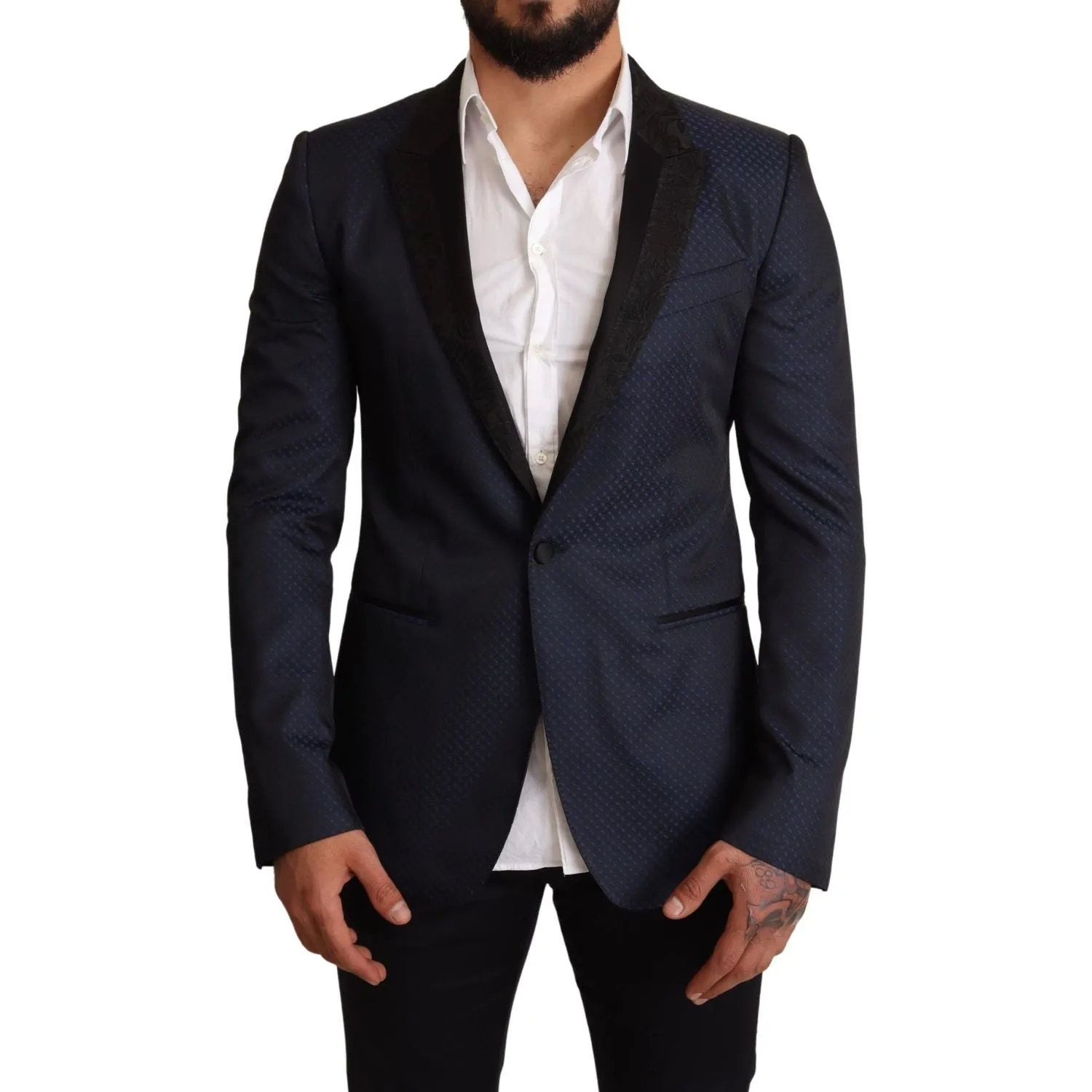 Dolce & Gabbana Elegant Blue Slim Fit Martini Blazer