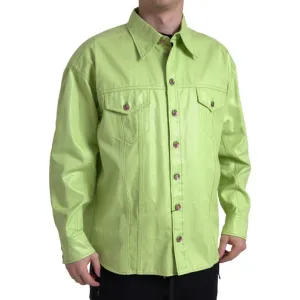 Dolce & Gabbana Elegant Light Green Cotton Button Down Shirt