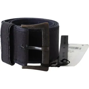 Ermanno Scervino Elegant Navy Blue Leather Waist Belt