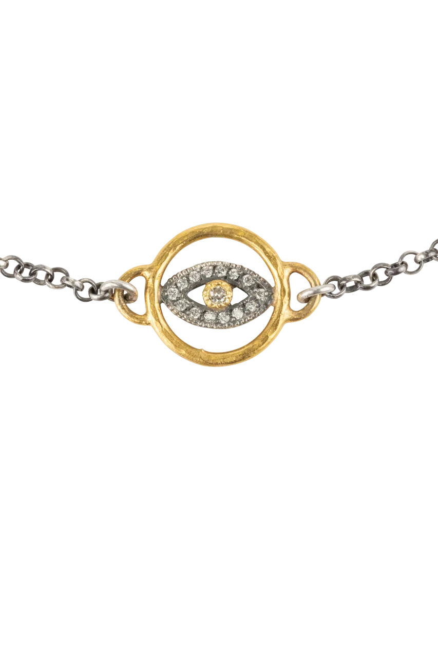 Evil Eye Dainty Diamond Bracelet