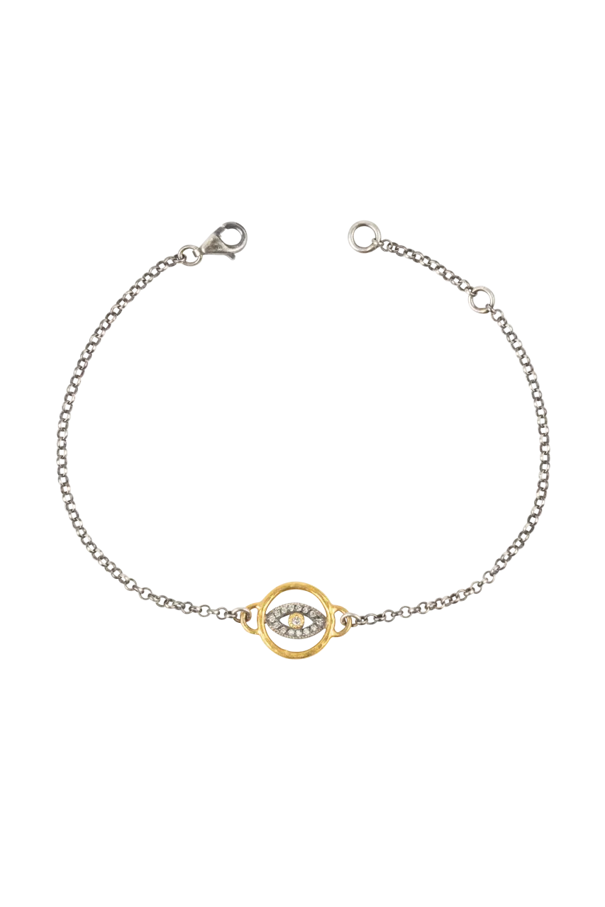 Evil Eye Dainty Diamond Bracelet