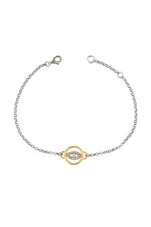 Evil Eye Dainty Diamond Bracelet