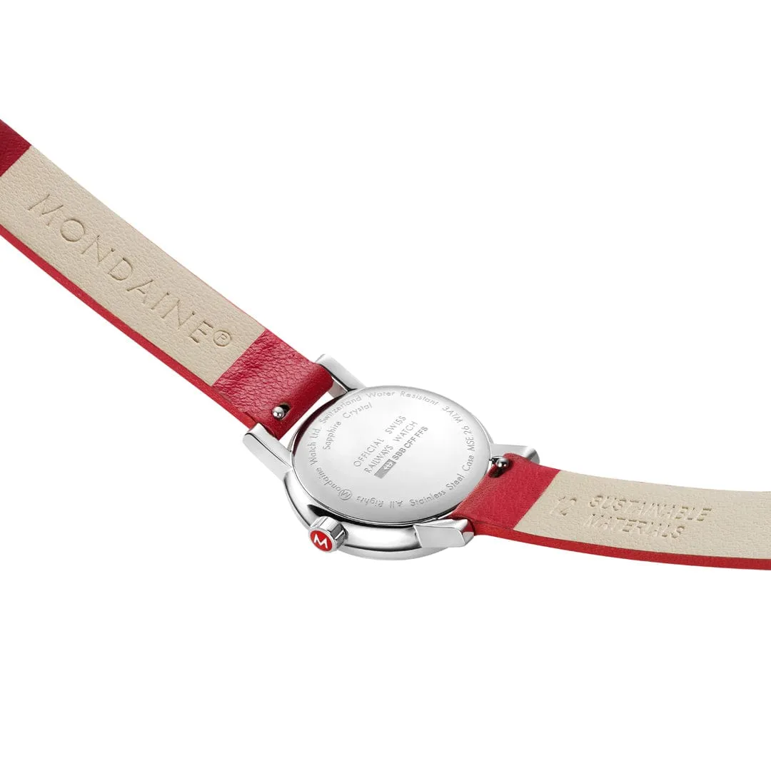 evo2, Red vegan grape leather, 26 mm