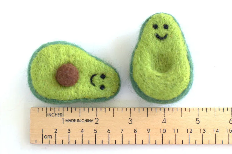 Felt Avocado Ornaments- SET OF 2