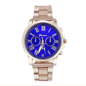 Geneva Watch Women Watches Brand Luxury Famous Quartz Watch Female Clock Stainless Steel Chronograph Relogio Feminino