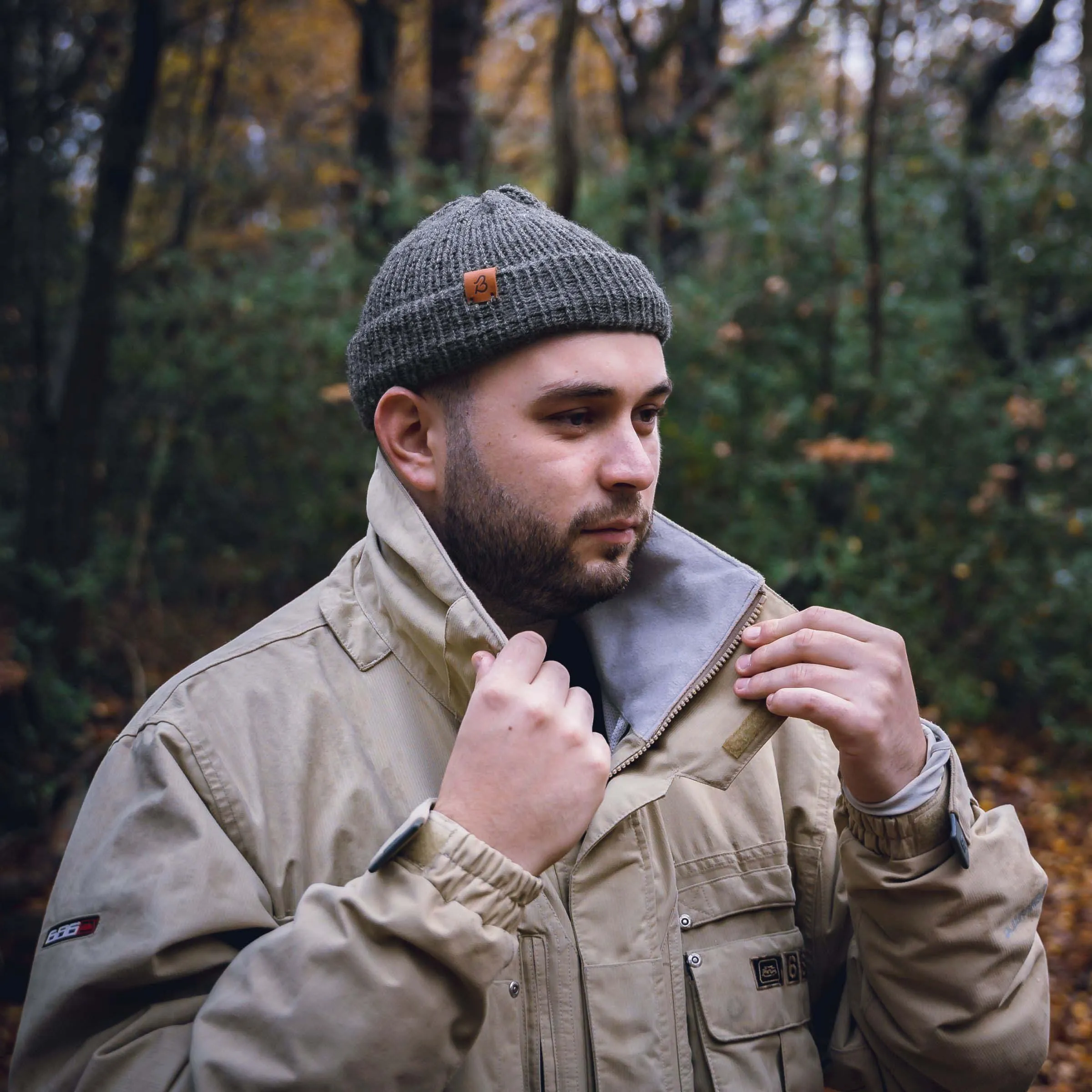 Hazel Brown Slack Fit Wooly Hat