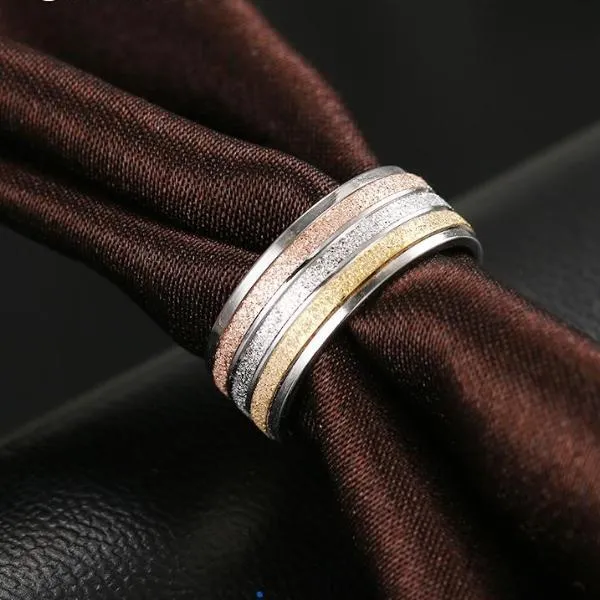 Honduras Sunset Three-Tone Stainless Steel Ring