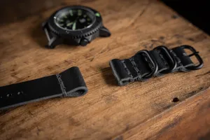 Leather Watch Strap Black