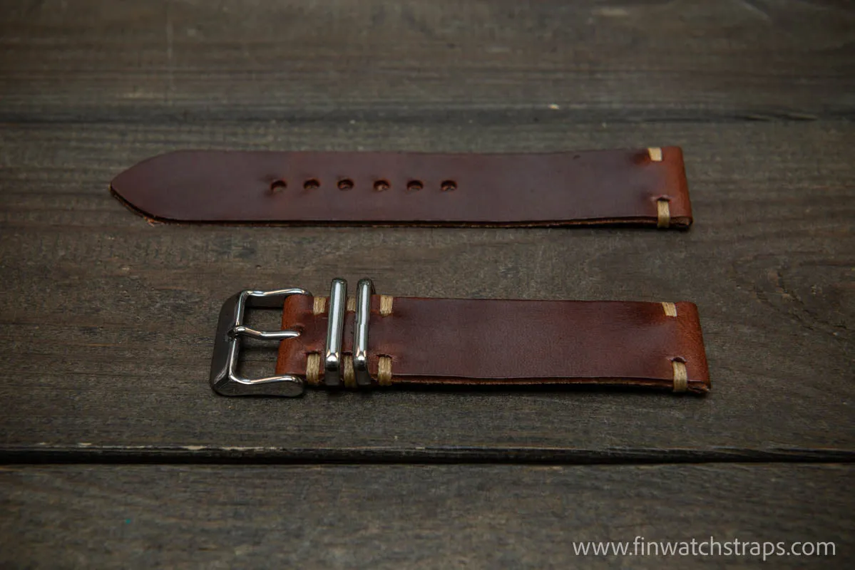 Leather watch strap, Wickett & Craig of America leather band, handmade in Finland 10-26 mm.