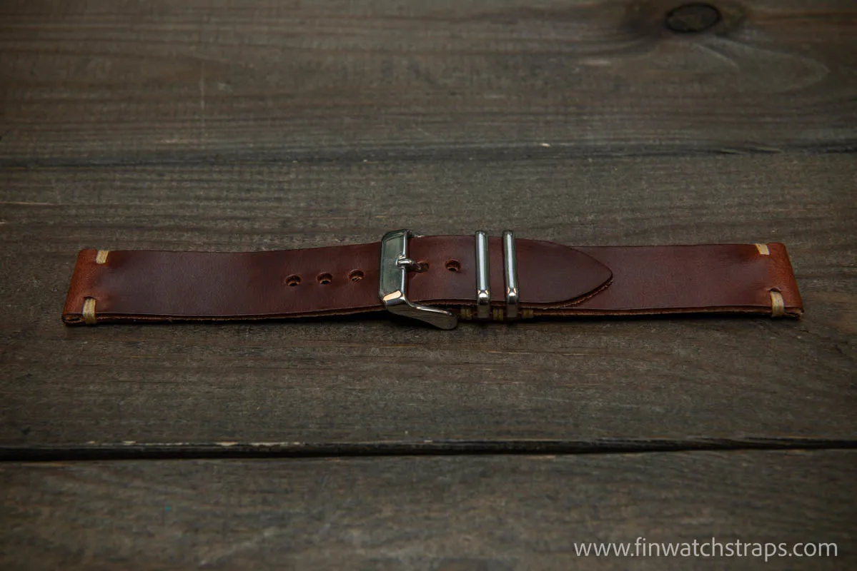 Leather watch strap, Wickett & Craig of America leather band, handmade in Finland 10-26 mm.