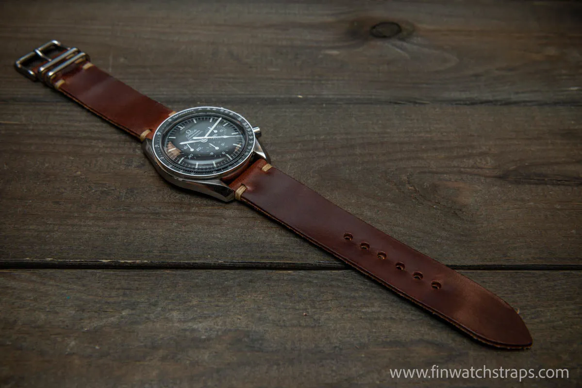 Leather watch strap, Wickett & Craig of America leather band, handmade in Finland 10-26 mm.