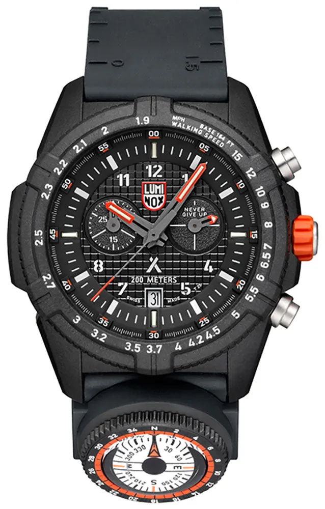 Luminox Bear Grylls Survival Chronograph CARBONOX Black Dial Black Rubber Strap Compass Date Divers Quartz Mens Watch XB.3782.MI