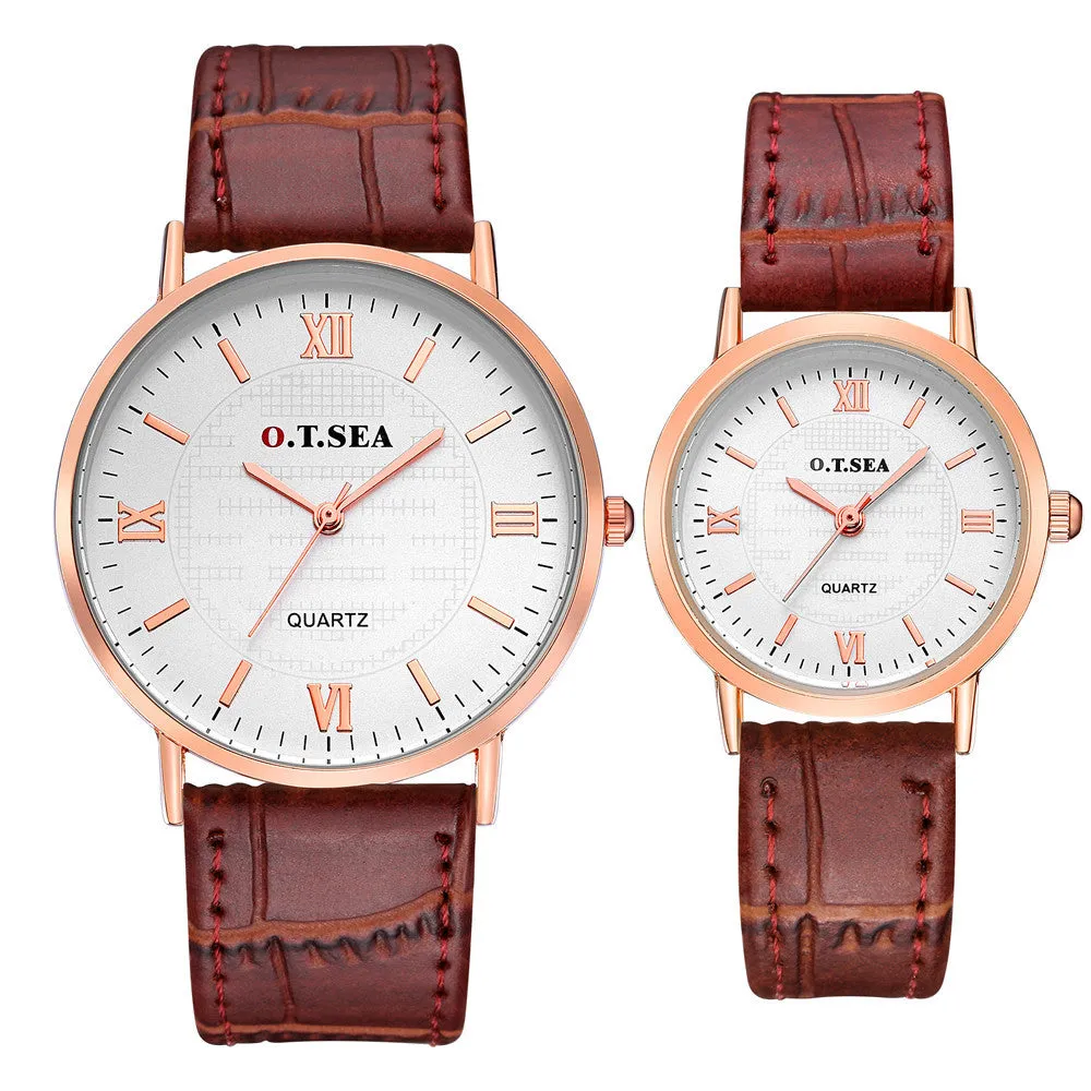 Luxury  Strap Quartz Wrist Watches for Couple