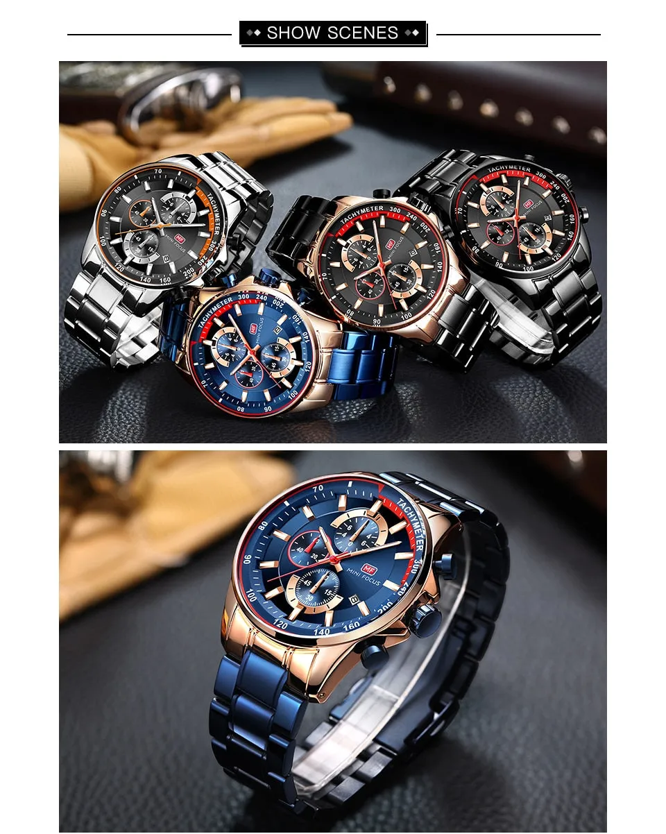 Mini Focus Chronograph Men's Fashionable Quartz Watch (Top Brand, Luxury Watches)