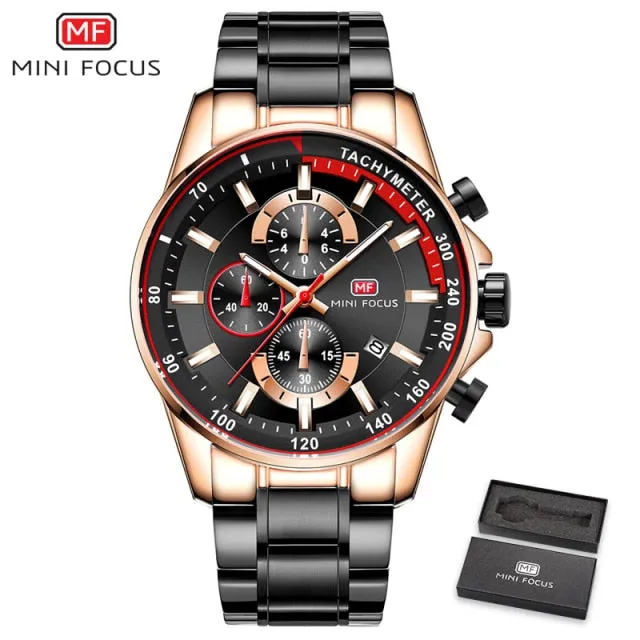 Mini Focus Chronograph Men's Fashionable Quartz Watch (Top Brand, Luxury Watches)