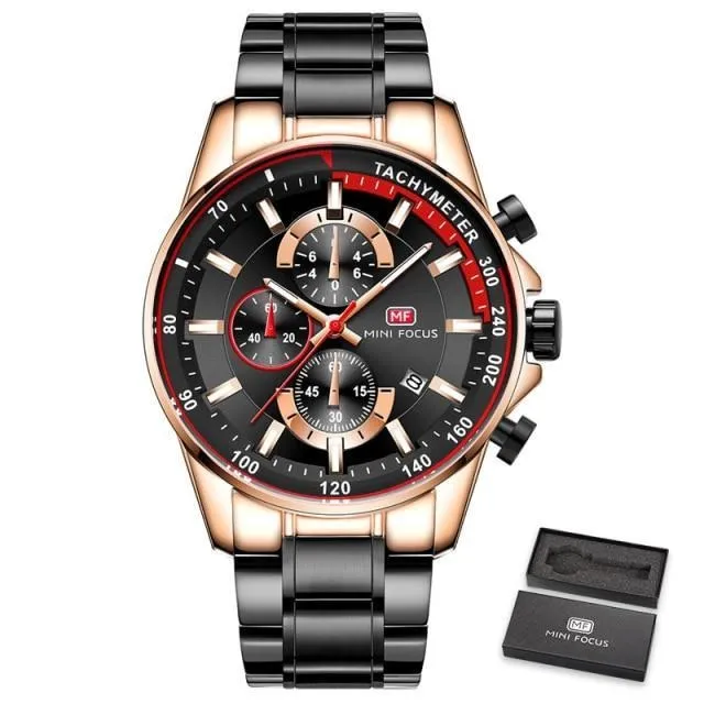 Mini Focus Chronograph Men's Fashionable Quartz Watch (Top Brand, Luxury Watches)